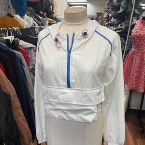 Forever 21 white windbreaker jacket